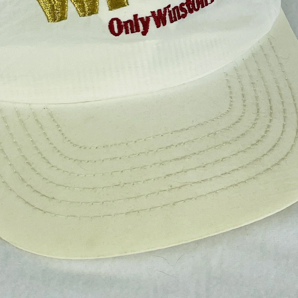 Winston Cigarettes The Wrap Vintage Hat White Ripstop‎ Truckers Americana Rural
